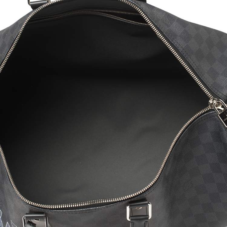 Pre Owned Louis Vuitton Damier Graphite Canvas Keepall Bandouliere 50 Bag