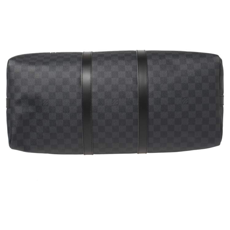 Pre Owned Louis Vuitton Damier Graphite Canvas Keepall Bandouliere 50 Bag