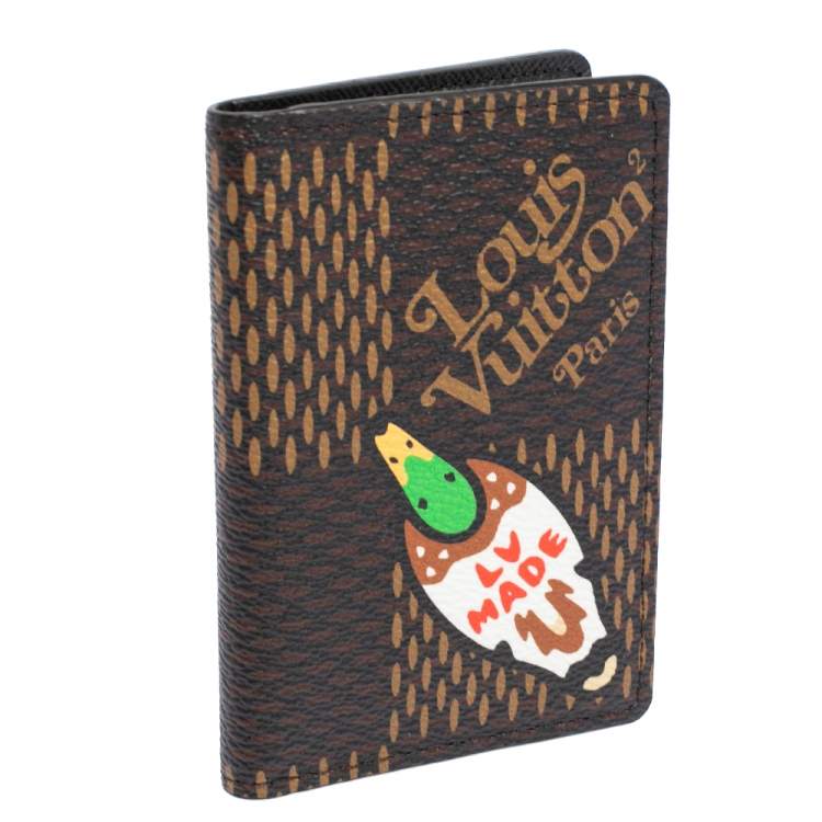 Pre Owned Louis Vuitton x Nigo Damier Ebene Giant Canvas Pocket Organiser