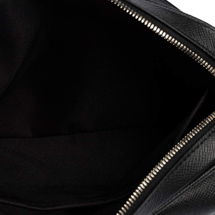 Pre Owned Louis Vuitton Black Taiga Leather and Monogram Eclipse Canvas Outdoor Messenger Bag