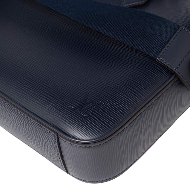 Pre Owned Louis Vuitton Navy Blue Epi Leather Dandy MM Briefcase