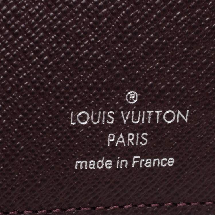 Pre Owned Louis Vuitton Brown Taiga Leather Bifold Wallet