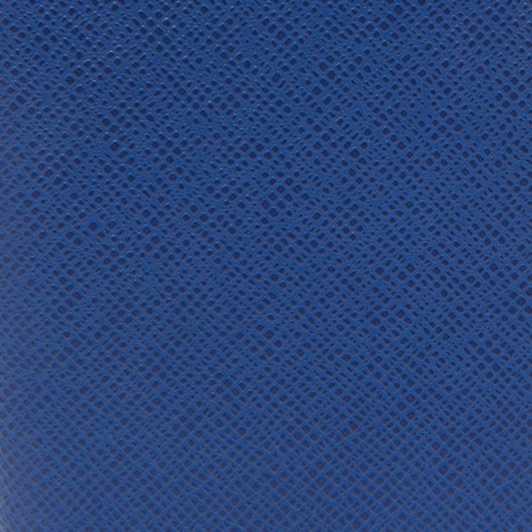 Pre Owned Louis Vuitton Navy Blue Taiga Leather Brazza Wallet