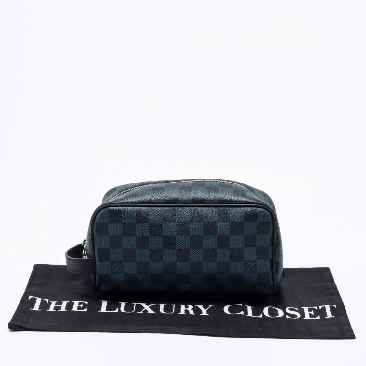 Pre Owned  Louis Vuitton Damier Cobalt Canvas Washbag 