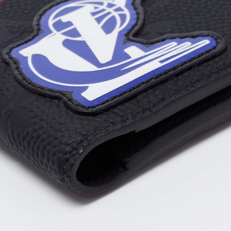 Pre Owned Louis Vuitton x NBA Black Taurillon Monogram Leather Multiple Wallet