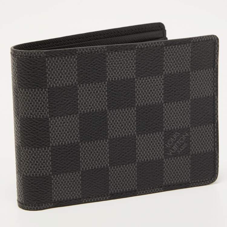 Pre Owned Louis Vuitton Damier Graphite Canvas Slender Wallet