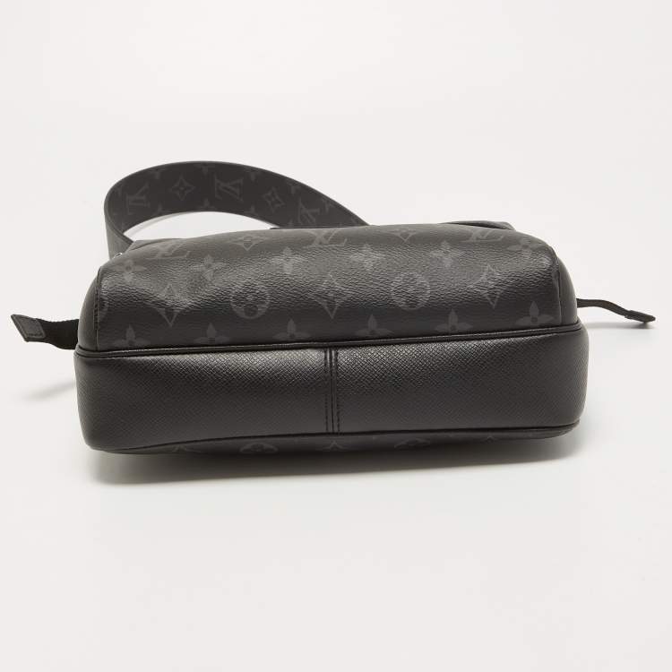 Pre Owned Louis Vuitton Black Monogram Eclipse Canvas and Taiga Leather Outdoor Messenger Bag