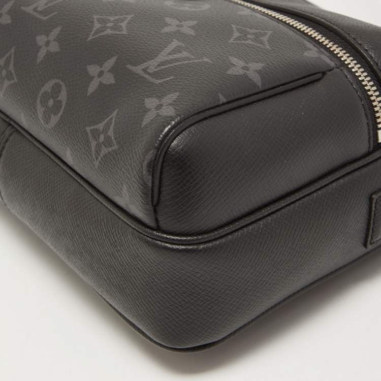 Pre Owned Louis Vuitton Black Monogram Eclipse Canvas and Taiga Leather Outdoor Messenger Bag