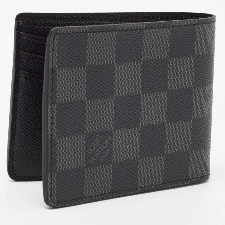 Pre Owned Louis Vuitton Damier Graphite Canvas Multiple Bifold Wallet