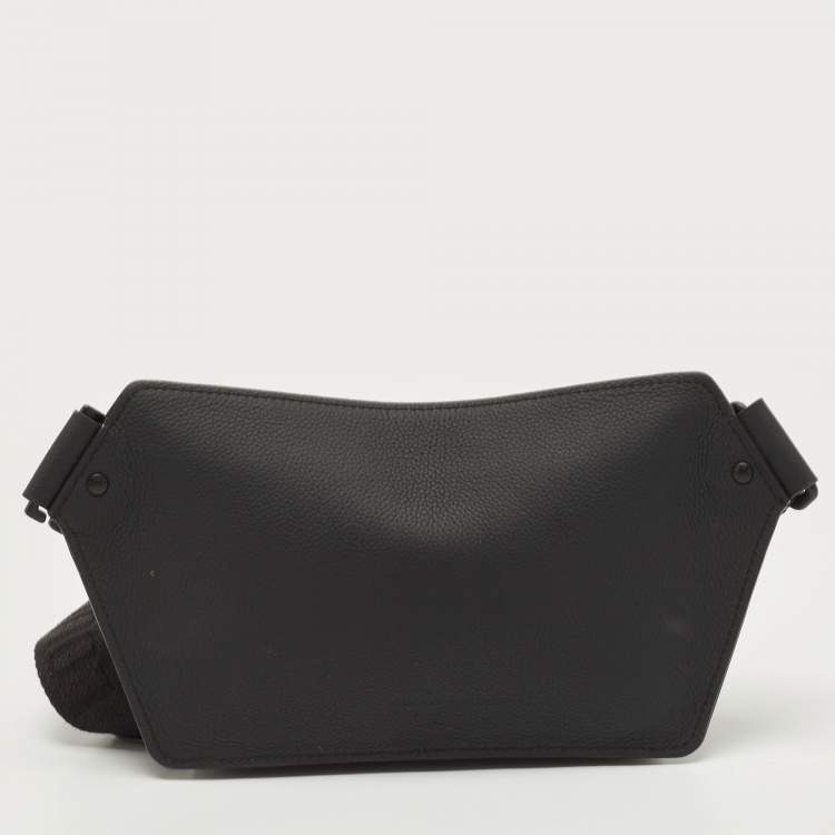 Pre Owned Louis Vuitton Black Leather LV Aerogram Slingbag