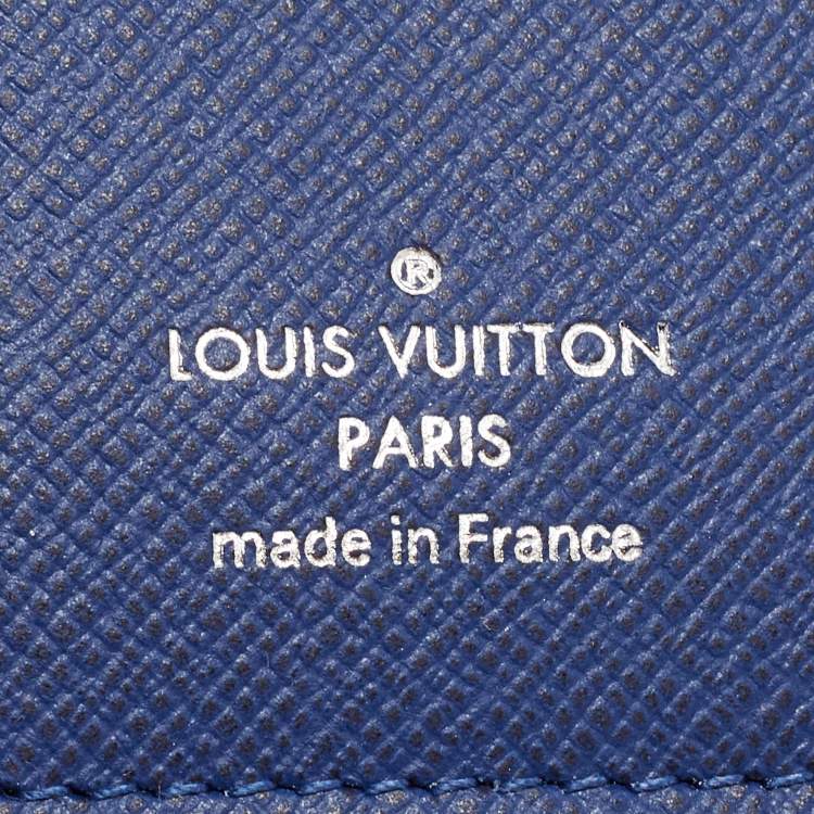 Pre Owned Louis Vuitton  Navy Blue Monogram Canvas and Taiga Leather Pocket Organiser
