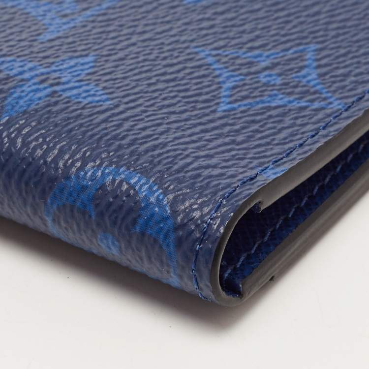 Pre Owned Louis Vuitton  Navy Blue Monogram Canvas and Taiga Leather Pocket Organiser