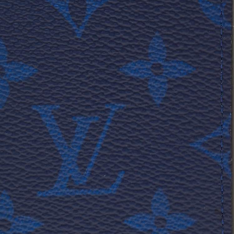 Pre Owned Louis Vuitton  Navy Blue Monogram Canvas and Taiga Leather Pocket Organiser