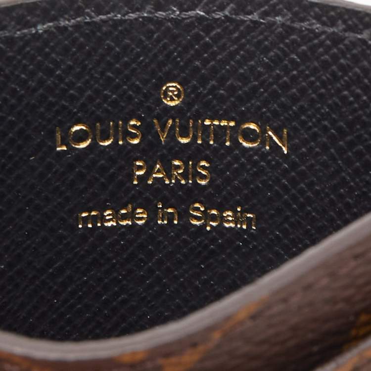 Pre Owned Louis Vuitton Monogram Reverse Canvas Card Holder