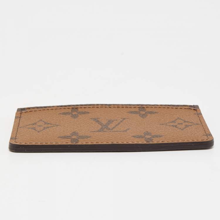 Pre Owned Louis Vuitton Monogram Reverse Canvas Card Holder