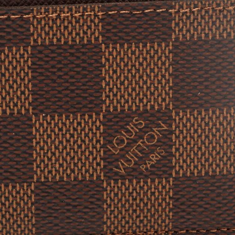 Pre Owned Louis Vuitton Damier Ebene Canvas Card Holder
