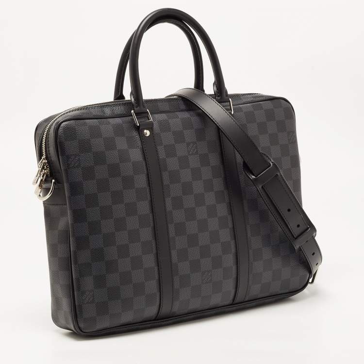 Pre Owned Louis Vuitton Damier Graphite Canvas Porte-Documents Voyage PM Bag