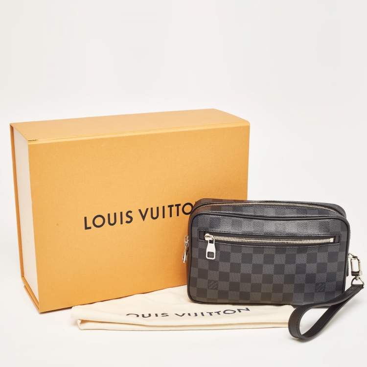 Pre Owned Louis Vuitton Damier Graphite Canvas Kasai Pochette