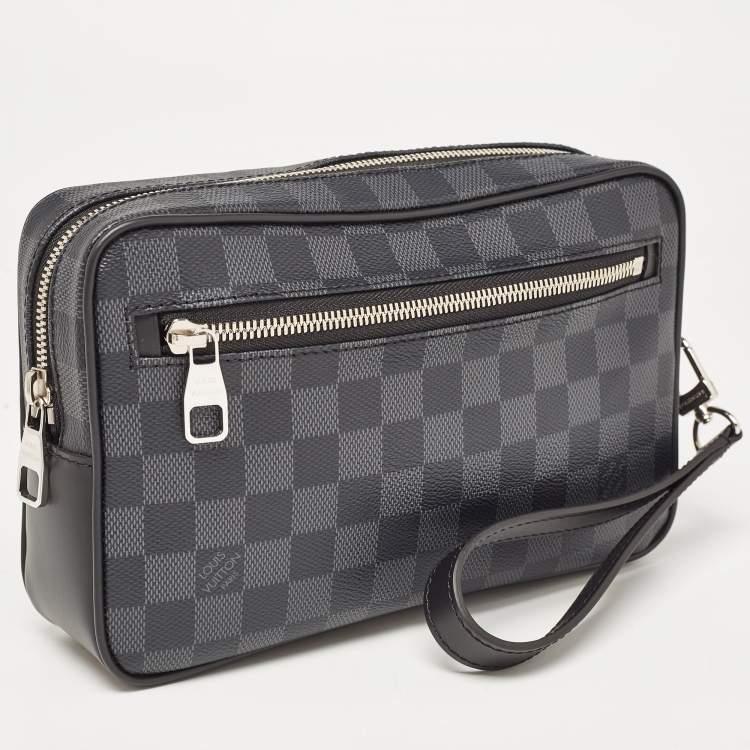 Pre Owned Louis Vuitton Damier Graphite Canvas Kasai Pochette