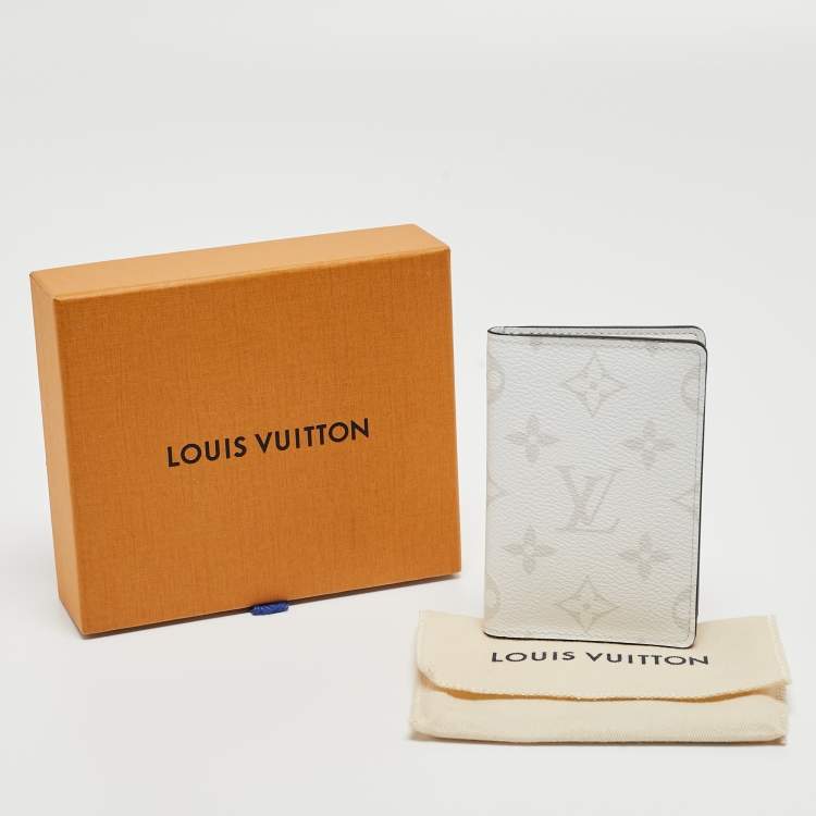 Pre Owned Louis Vuitton Optic White Monogram Canvas Pocket Organizer