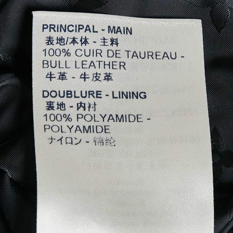 Pre Owned Louis Vuitton Navy Blue Monogram Leather and Nylon Reversible Technical Jacket M