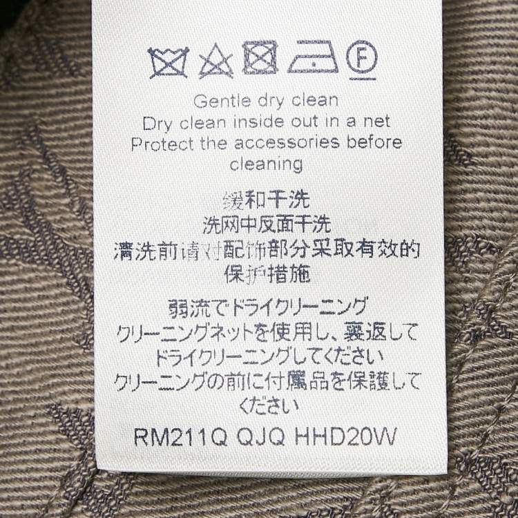 Pre Owned Louis Vuitton Grey Monogram Denim Slim Jeans M Waist 38"
