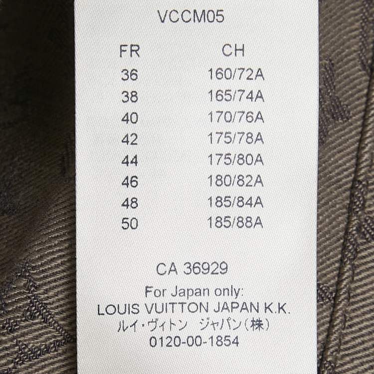 Pre Owned Louis Vuitton Grey Monogram Denim Slim Jeans M Waist 38"