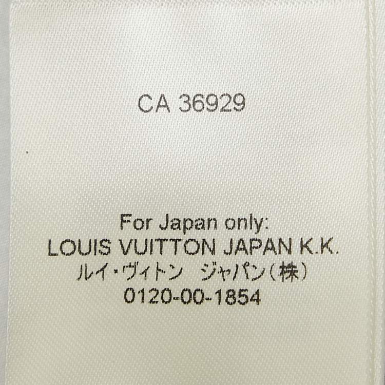Pre Owned Louis Vuitton Blue Monogram Bandana Cotton Short-Sleeve Shirt S