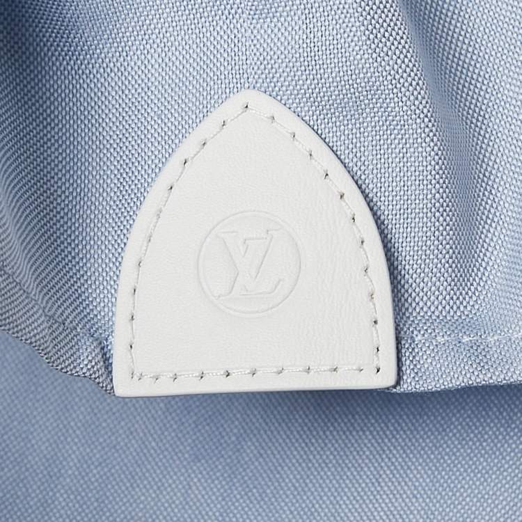 Pre Owned Louis Vuitton Light Blue Cotton Button Front Shirt S