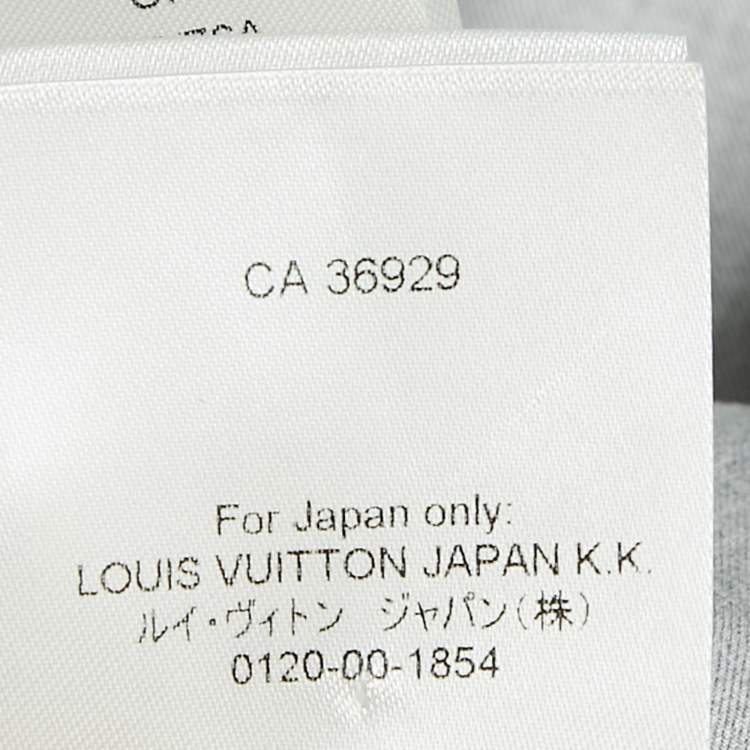 Pre Owned Louis Vuitton Blue Damier Pacific Cotton Short Sleeve Shirt 4L