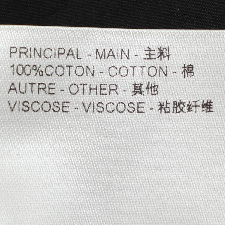 Pre Owned Louis Vuitton Black Cotton Pont Neuf Open Collar Short Sleeved Shirt M