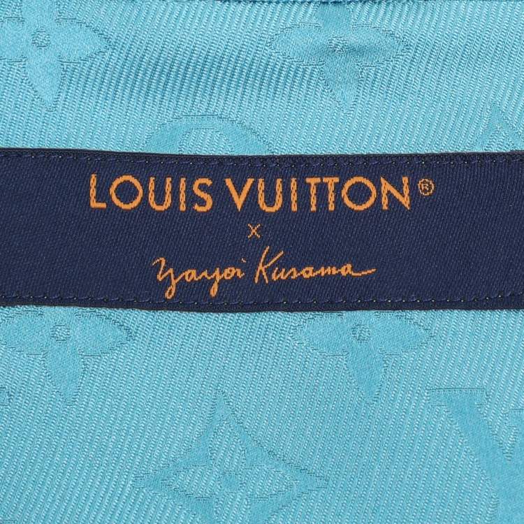 Pre Owned Louis Vuitton × Yayoi Kusama Multicolor Silk Monogram Faces Short Sleeve Shirt M