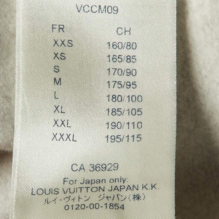 Pre Owned Louis Vuitton x Nigo Grey Logo Print Cotton Sweatshirt XXL 