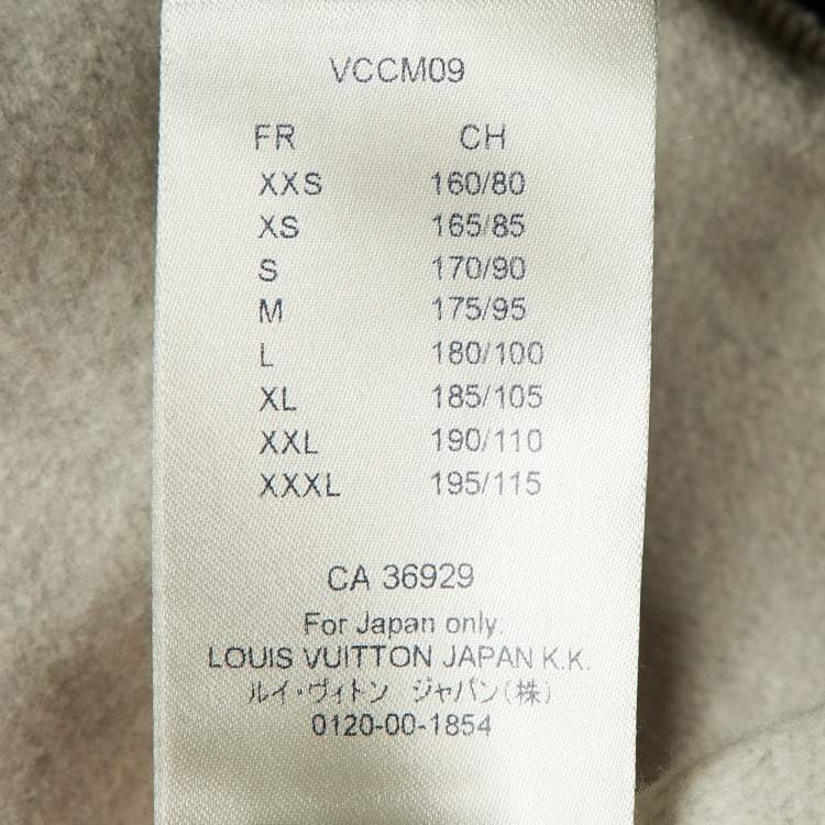 Pre Owned Louis Vuitton x Nigo Grey Logo Print Cotton Sweatshirt L