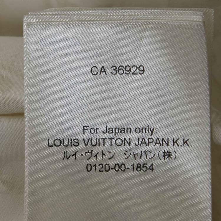 Pre Owned Louis Vuitton White Logo Monogram Printed Cotton Button Front Shirt L