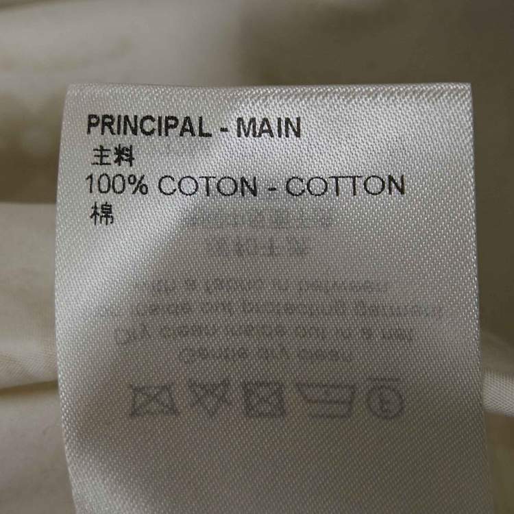 Pre Owned Louis Vuitton White Logo Monogram Printed Cotton Button Front Shirt L