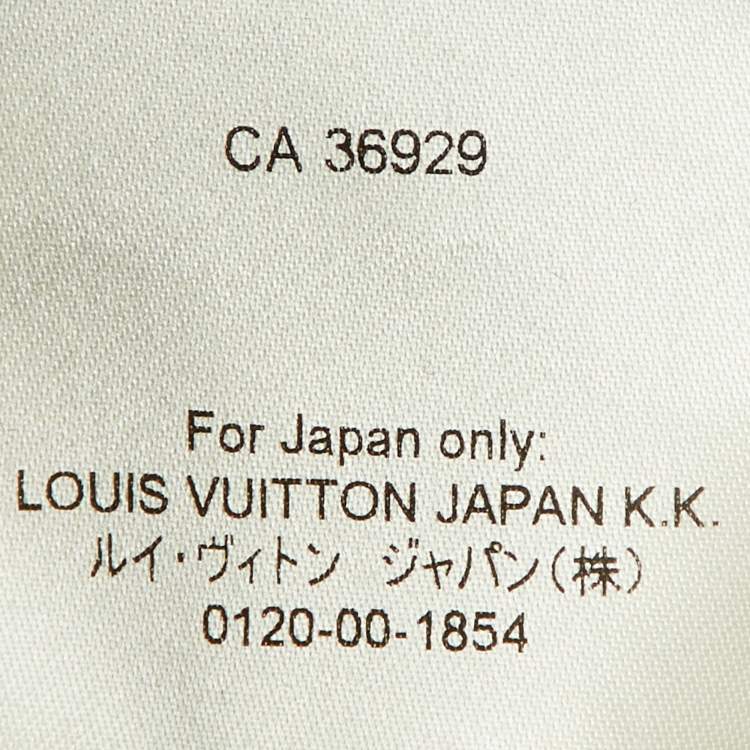 Pre Owned Louis Vuitton Black/Green Logo Print Cotton Crew Neck T-Shirt L