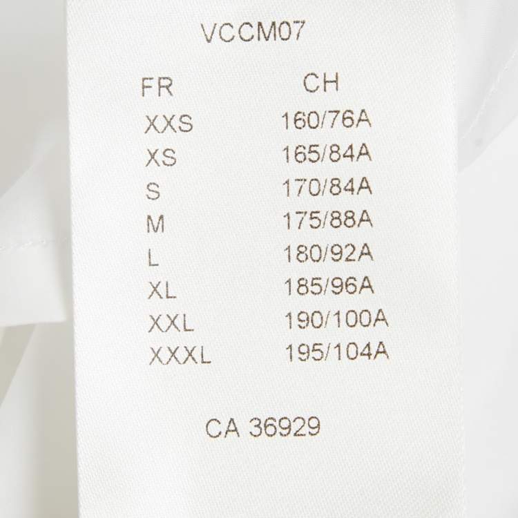 Pre Owned Louis Vuitton White Printed Cotton Short Sleeve Shirt L