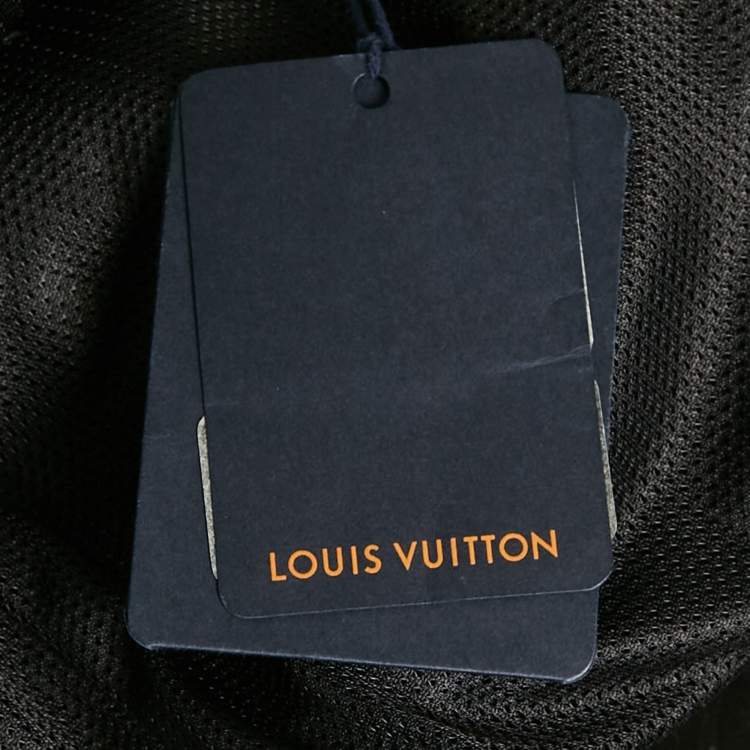 مملوكة مسبقًا Louis Vuitton Black Textured Nylon Zip-Up Jacket M