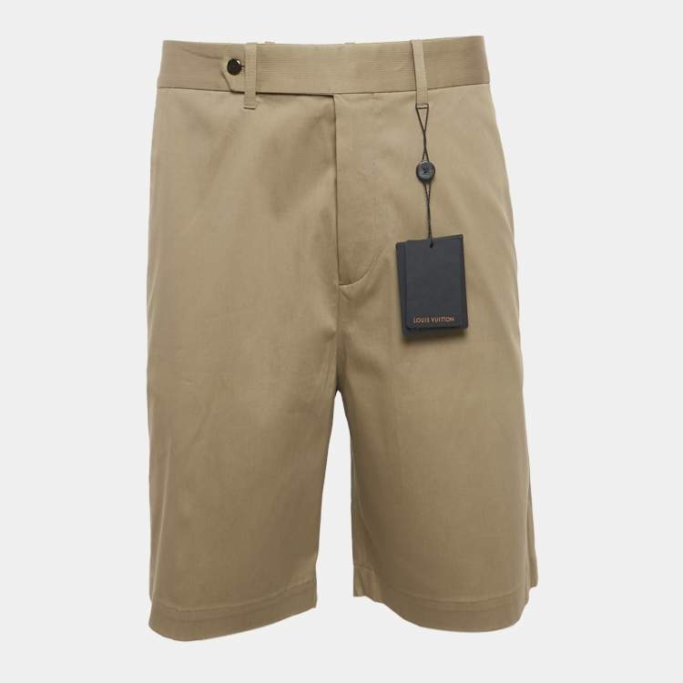 Pre Owned Louis Vuitton Beige Cotton Skater Shorts XS