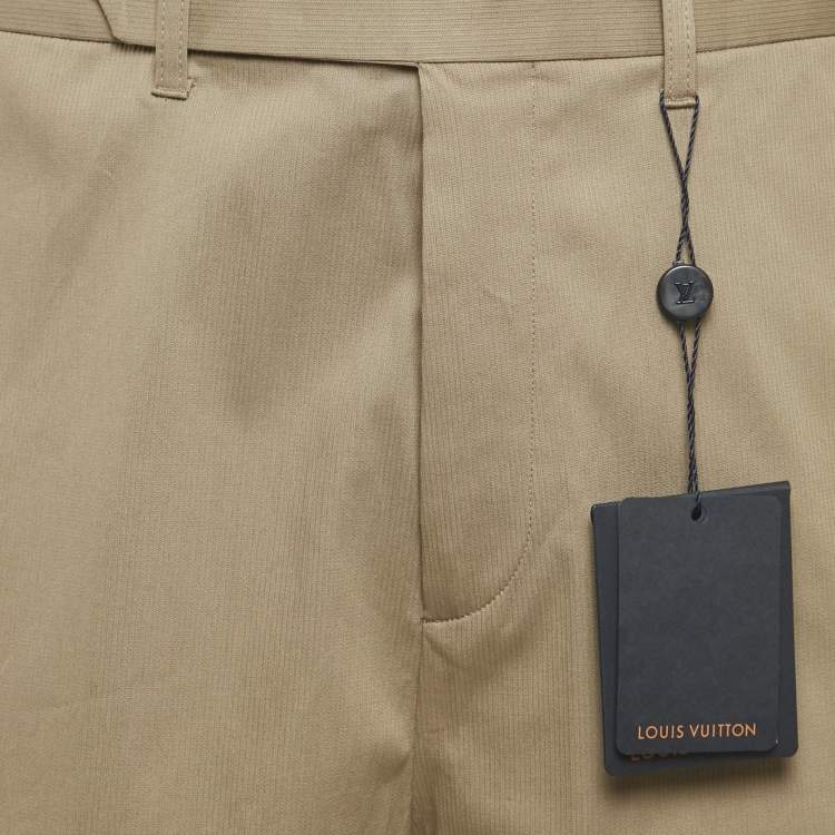 Pre Owned Louis Vuitton Beige Cotton Skater Shorts XS