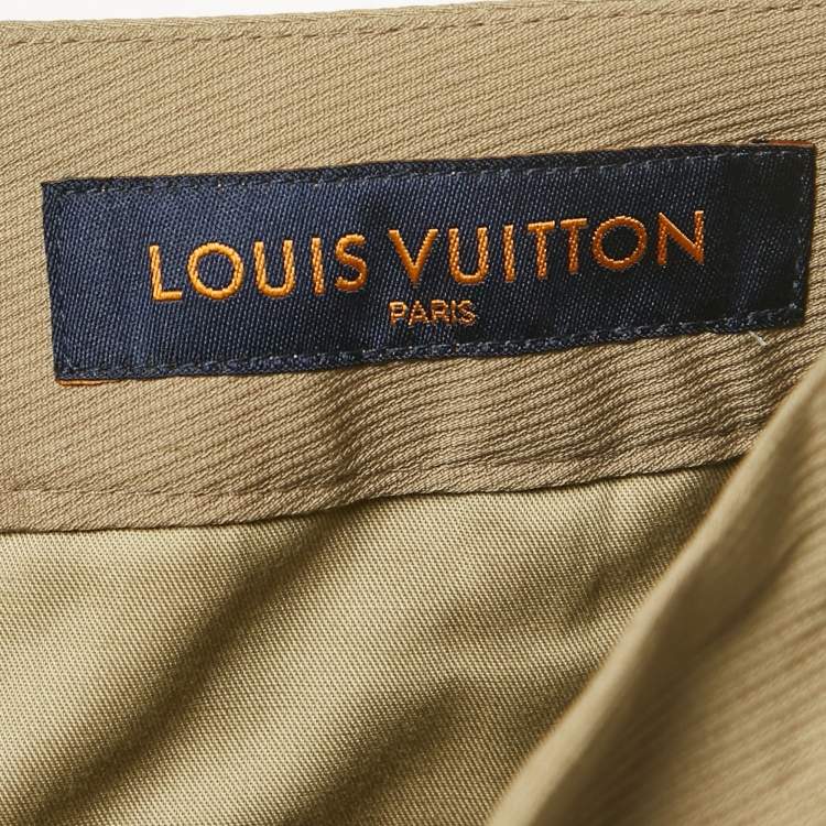 Pre Owned Louis Vuitton Beige Cotton Skater Shorts XS