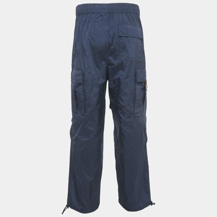 Pre Owned  Louis Vuitton Navy Blue Nylon Staples Edition Cargo Pants S/Waist 32"