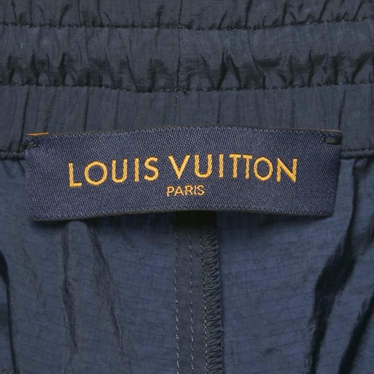 Pre Owned  Louis Vuitton Navy Blue Nylon Staples Edition Cargo Pants S/Waist 32"