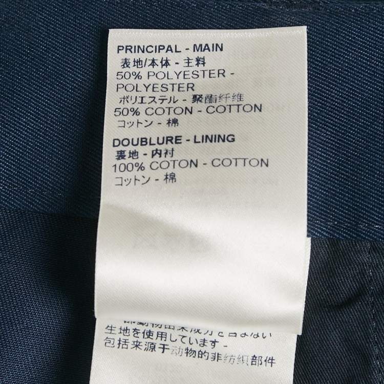 مملوكة مسبقًا شورت لويس فويتون كحلي غاباردين إصدار ستابلز مقاس صغير/ خصر ٣٣ بوصة