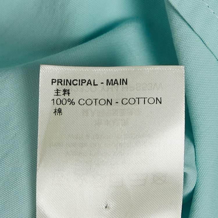 Pre Owned Louis Vuitton Blue LV Print Cotton Short Sleeve Shirt XL