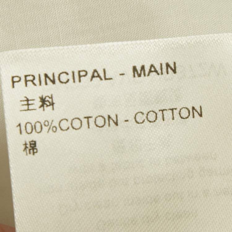 Pre Owned Louis Vuitton Grey LV Ribbon Print Cotton Short Sleeve Shirt XL