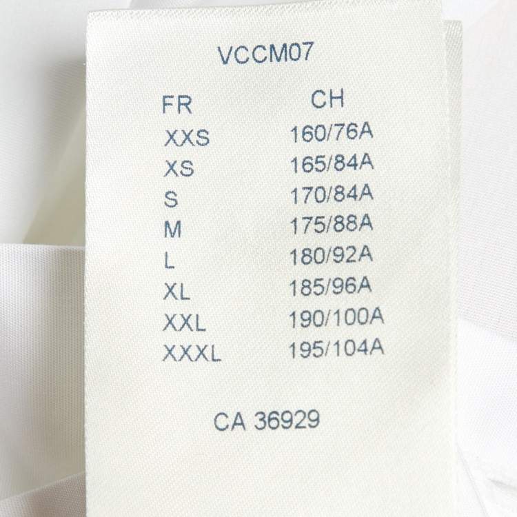 Pre Owned Louis Vuitton White Cotton Staples Edition Long Sleeve Shirt M