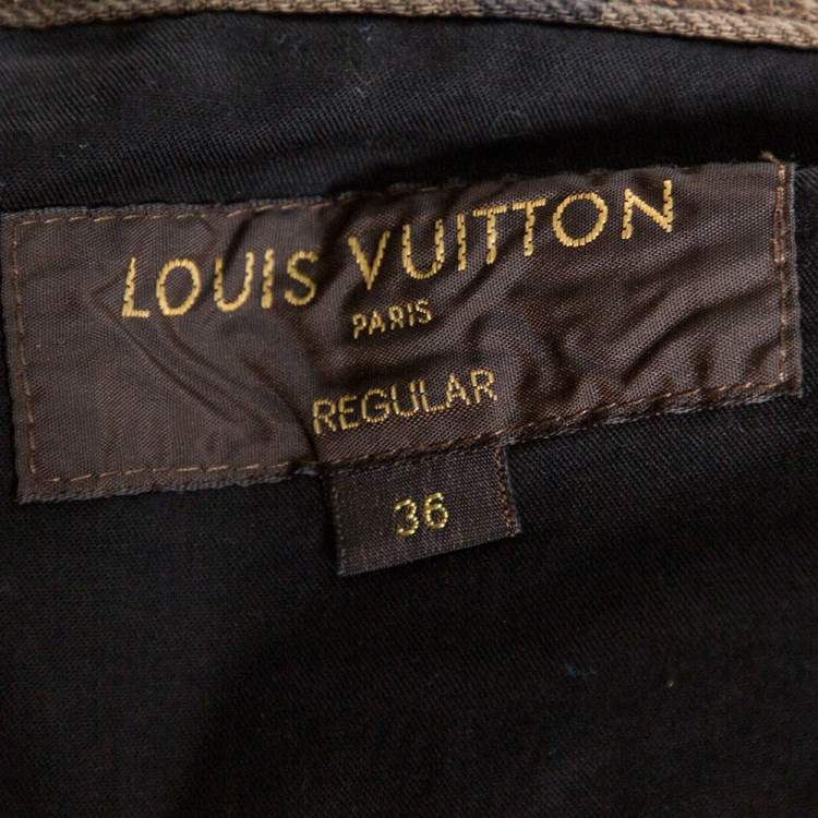 مملوكة مسبقًا Louis Vuitton X Supreme Camouflage Monogram Jacquard Regular Fit Jeans XL