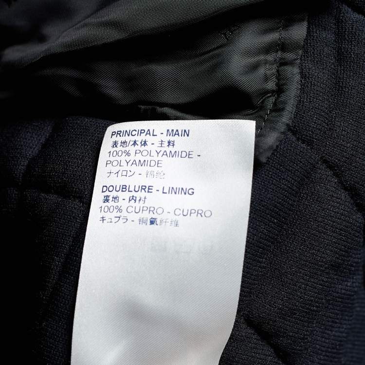 Pre Owned Louis Vuitton Black Quilted Plain Rainbow Zip Front Jacket XL